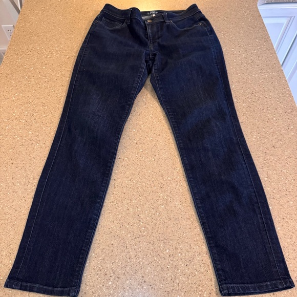 Ann Taylor Denim - Ann Taylor Loft Dark Blue Curvy straight Jeans 29/8
